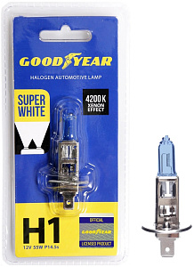 Лампа 12V H1 (55) P14.5s 12V Goodyear Super White блистер