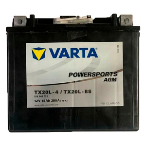 Аккумуляторная батарея VARTA МОТО18 AGM YTX20L-4(BS) 177х88х156 (ETN 518 901 025)