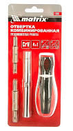 Отвертка комбинированная MATRIX 4пр. SL5,0/PH1 , SL6,0/PH2 CrV