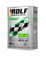 Масло моторное ROLF ENERGY 10W40 SL/CF (пластик) п/синт. 4л**