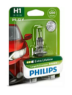 Лампа 12V H1 (55) P14.5s Long life 12V Philips 1 блистер