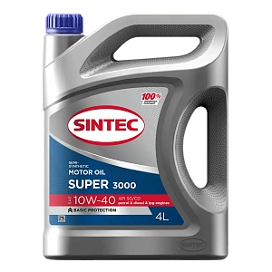 Масло моторное SINTEC SUPER 3000 10W40 SG/CD п/синт. 4л