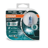 Лампа 12V H4 (60/55) P43t-38+100% COOL BLUE INTENSE (NextGen) Osram (евробокс, 2шт) до 5000K