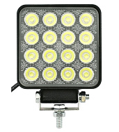 Фара противотуманная 10-30V и рабочего света,48W LED (110х110мм, 16 LED)