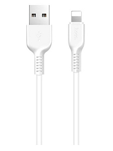 Кабель Hoco X20 Flash lightning 1m white