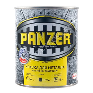 Краска PANZER молотковая красная 0,75л