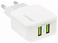 Устройство зарядное сетевое USB выход LUNIO A2202 2USB*2.4A white