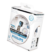Лампа 12V H1 (55) P14.5s WHITE VISION 4300K (2шт+2шт W5W) 12V Philips