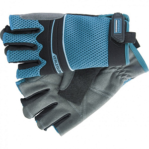 Перчатки комбинированные облегченные, открытые пальцы, XL GROSS