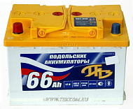 Аккумуляторная батарея Подольск 6СТ 66з N прям.Россия 277х175х190