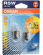 Лампа 12V R5W (BA15s) ULTRA LIFE бл-2шт OSRAM