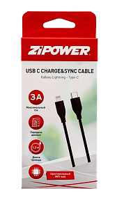 Кабель Lightning - Type-C 1.2м ZIPOWER