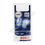 Лампа 12V W5W (W2.1*9.5d) 12V Bosch SB (2шт)