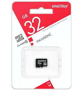 Карта памяти 32Gb microSDHC Class10 без адаптера SmartBuy