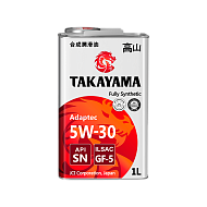 Масло моторное TAKAYAMA Adaptec 5W30 API SN GF-5 (метал.) синт. 1л