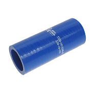 Патрубок КАМАЗ радиатора отводящий нижний короткий (L=100мм,d=32мм) синий силикон MEGAPOWER