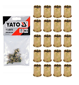 Заклепка резьбовая сталь М3, 20шт YATO