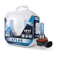 Лампа 12V H11 (55) PGJ19-2 12V AVS ATLAS PB/5000К Plastic box-2шт.