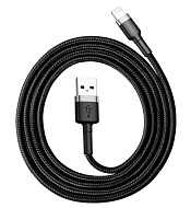 Кабель Baseus Cafule Cable USB For lightning 2.4A 1m gray + black