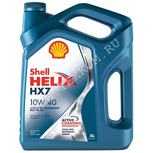 Масло моторное SHELL HELIX HX-7(PLUS) 10W40 SL/SF 4л п/синт.