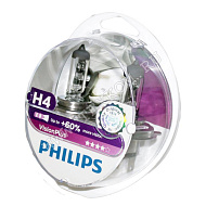 Лампа 12V H4 (60/55) P43t-38+60% VISION PLUS 12V 2шт Philips