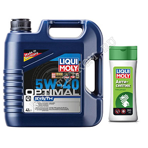 Масло моторное LIQUI MOLY OPTIMAL SYNTH 5W40 4л синт.+ антисептик