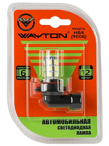 Диод WAYTON HB4(9006)-18SMD (ПТФ/ДХО) 5000K 12V (блистер 1 шт.)