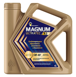 Масло моторное РОСНЕФТЬ Magnum Ultratec А3 5W40 SN/CF синт. 4л