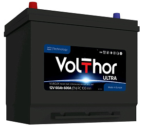 Аккумуляторная батарея VOLTHOR ULTRA 6СТ60 пр.выс. Словения 230х173х220 600А D23