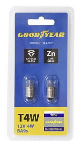 Лампа 12V T4W (BA 9s) 12V Goodyear бл. 2шт.