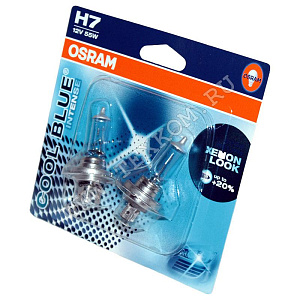 Лампа 12V H7 (55) PX26d+20% COOL BLUE INTENSE12V 2шт Osram