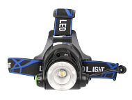Фонарь Ultraflash E1336 (фонарь налоб акк 3,7В, черный, 1LED, 4 Ватт, фокус, 2 ак 4 реж, се