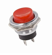 Выключатель-кнопка металл 250V 2А OFF-(ON) красная REXANT