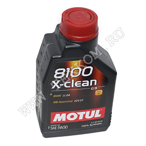 Масло моторное MOTUL 8100 X-Clean 5w30 синт С3 1л.