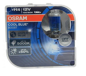Лампа 12V H4 (100/90) OSRAM CoolBlueBoost 5000K бокс 2шт.