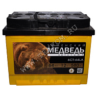 Аккумуляторная батарея Тюменский Медведь 6СТ64 LA прям. 242х175х190