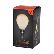 Лампа светодиод. филаментная REXANT Шарик GL45 9.5 Вт 915 Лм 2700K E14 матовая колба