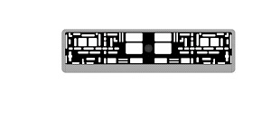 Рамка номерного знака карбон светлый AVS RN-05