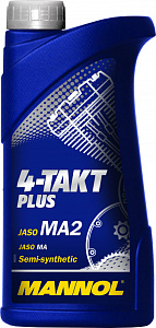 Масло моторное MANNOL PLUS 4Т MA/MA2 п/синт. 1л