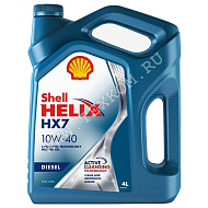 Масло моторное SHELL HELIX HX-7 DIESEL 10W40 CF 4л п/синт.