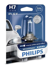 Лампа 12V H7 (55) РX26d WHITE VISION 4300K 12V Philips