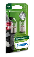 Лампа 12V одноконтактная R5W (BA15s) 12V 2шт Philips Long Life Eco Vision