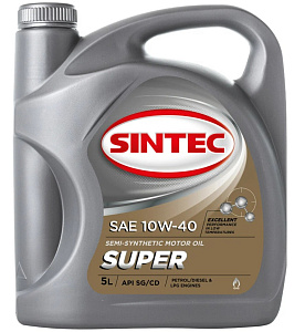 Масло моторное SINTEC SUPER 3000 10W40 SG/CD п/синт. 5л