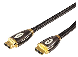 Шнур Luxuri HDMI-HDMI GOLD 2M шелк блистер REXANT