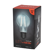 Лампа светодиод. филамент REXANT Груша A60 11.5 Вт 1380 Лм 4000K E27 прозрачная колба