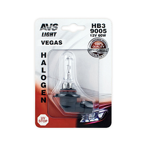 Лампа 12V HB3/9005 (65) P20d AVS Vegas 1шт.