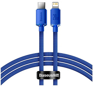 Кабель Baseus Glimmer Series Fast Charging Data Cable USB to iP 2.4A 1m blue