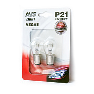 Лампа 12V двухконтактная P21/5W (BAY 15d) 12V AVS Vegas 2 шт.