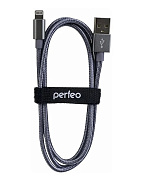Кабель для iPhone USB - 8 PIN (Lightning) серебро 1м Perfeo