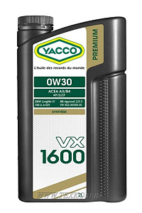 Масло моторное YACCO VX 1600 0W30 2л